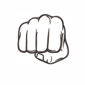 Fist Machine Embroidery Design. 4 Sizes. Digital Download. Instant Download. Hand Embroidery Design.