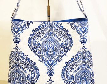 Royal Blue Handbag/Tote with adjustable strap