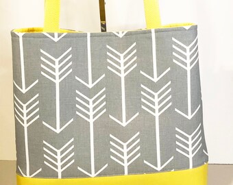 Gray Arrows Tote