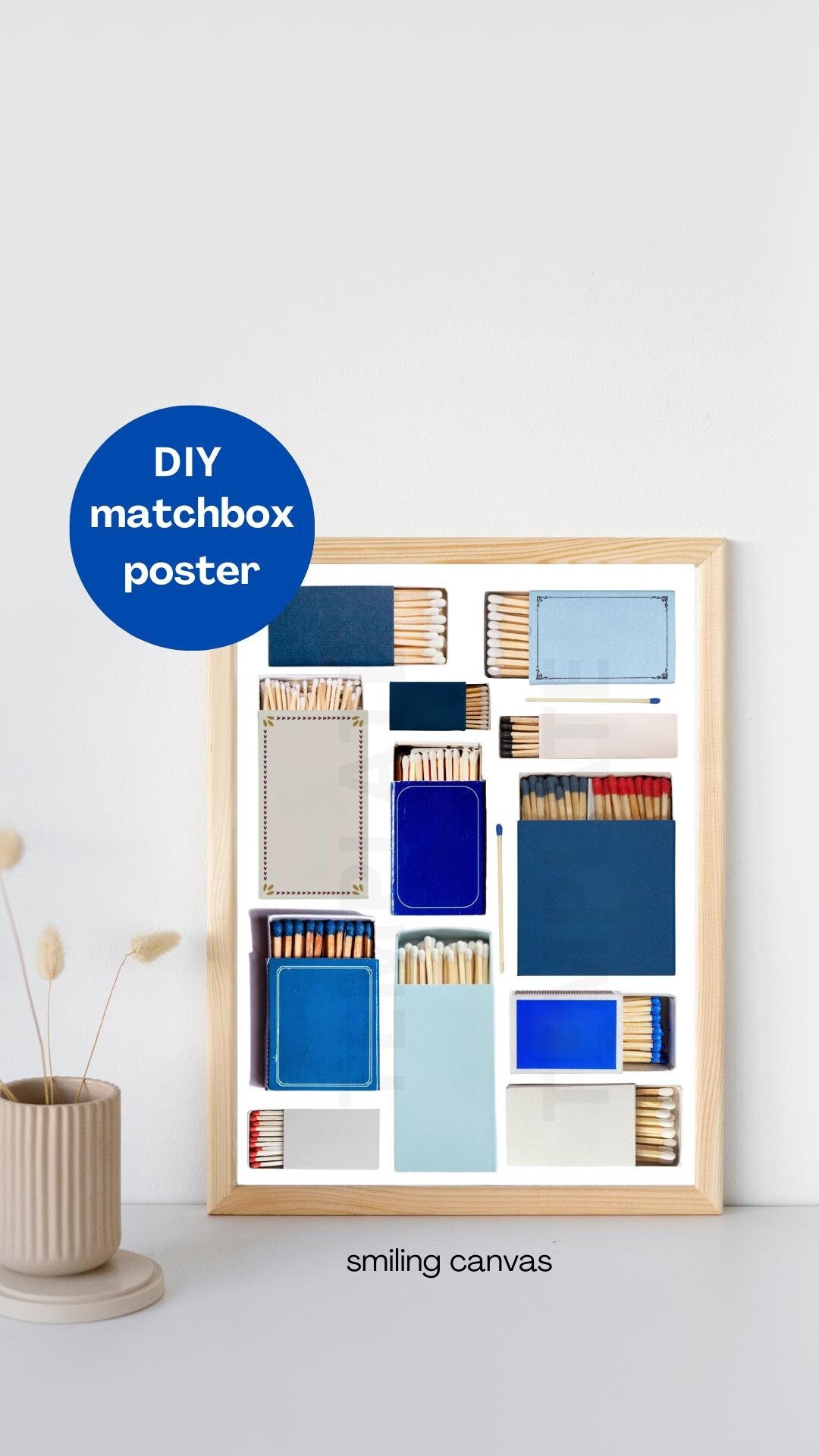 Matchbox Poster.pdf Matchbox Poster Blue Matches Art Template - Digital Download - Etsy