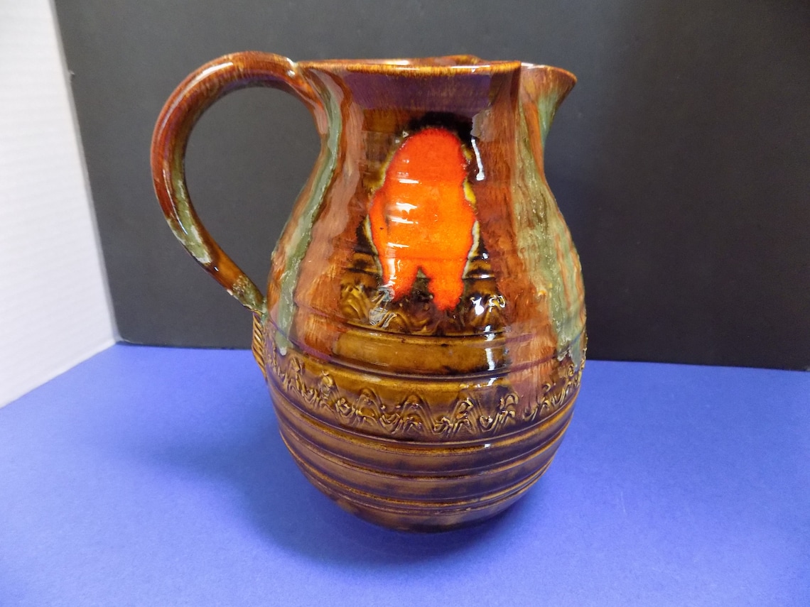 Dryden Pitcher Art Pottery 1976 Hot Springs Arkansas Ceramic Etsy