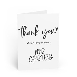 Personalised Teacher Thank You Card - Little Card Big Thank You - Minimalist Card