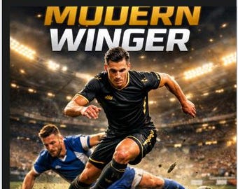 Fußball Flügelspieler Spickzettel | Fußball Flügelspieler Taktiken PDF | Dribbling Crossing & Innen schneiden | Jugend Position Anleitung | Digital Download Geschenk