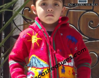 100/% Alpaca Children Sweater with Hood Tomatito Buy 2 Get One Free