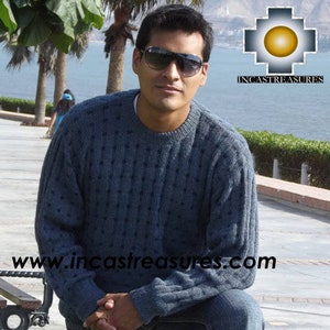 Baby Alpaca Wool Sweater for Men - Soft Knit Jumper