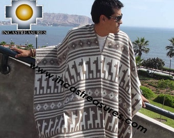 100% Alpaca Poncho extrafine Sumaq Unisex  - FREE SHIPPING Worldwide