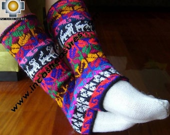 Alpaca Leg Warmers Huancavelica - FREE SHIPPING Worldwide