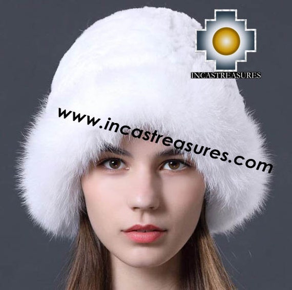 Authentic White Baby Alpaca Fur Winter Hat Premium Baby Alpaca Fur Hat | Fluff Alpaca main image 3