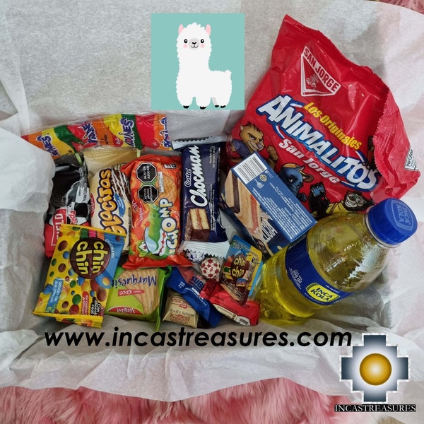 26 Units of Peruvian Candy Box  mix ,cookies , chocolates, candies, Inca Kola,Chocman,Muss,King Kong Animalitos,Surprises