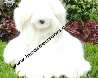Handmade Baby Alpaca Teddy Bear Plushie, Fluffy Alpaca Fur Stuffed Animal