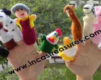 Hand-Knit Finger Puppet 100 units Assorted - FREE SHIPPING Worldwide