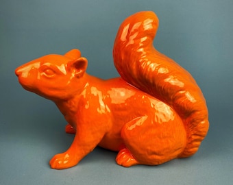 Squirrel, Ceramic, Crouching,  Art Sculpture, Choose Your Color