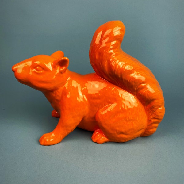 Squirrel, Ceramic, Crouching,  Art Sculpture, Choose Your Color