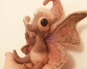 Moth fairy, Custom made art doll, fairy core, pastel aesthetic, cottage core doll
