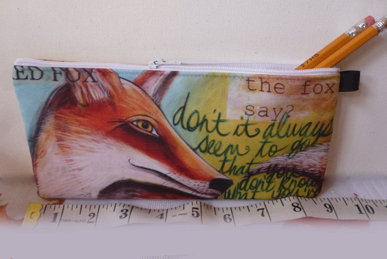 Pencil Case 9 x 4 Red Fox wallet
