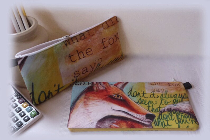 Pencil Case 9 x 4 Red Fox wallet