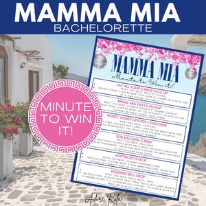 Mamma Mia-Inspired Minute to Win It Games Bundle! 40 Fun, fast games perfect for Disco Bachelorette | Instant Download ABBA-inspired games!