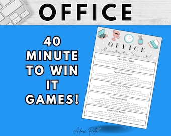 40 Office Minute to Win it games - great for corporate, work parties, office icebreaker, team building & staff gatherings | Instant Download