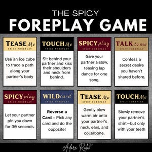 Le jeu de cartes ultime pour les préliminaires | Téléchargement instantané et jeu d'intimité imprimable | 90 invites sexy, y compris un modèle de toile modifiable