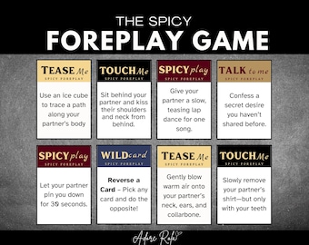 The Ultimate Foreplay Card Game for Couples | Instant Download & Printable Intimacy Game | 90 Sexy Prompts including Editable Canva Template