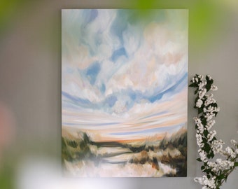 Arching Melodies, Vertical Fine Art Print Reproduction of a Landscape Painting by Emily Jeffords