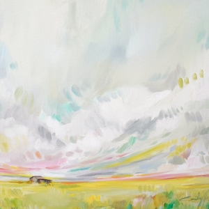 Southern Pastures, Fine Art Print Reproduction of a Landscape Painting by Emily Jeffords