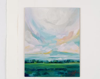 To The Stillness, Fine Art Print Reproduction of a Landscape Painting by Emily Jeffords