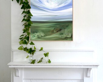 Look Beyond, Vertical Fine Art Print Reproduction of a Landscape Painting by Emily Jeffords