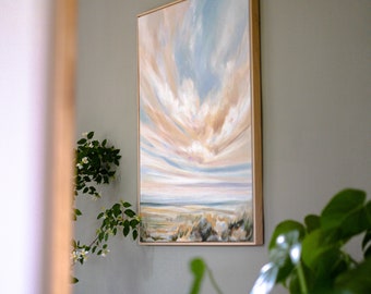 Beauty There, Vertical Fine Art Print Reproduction of a Landscape Painting by Emily Jeffords
