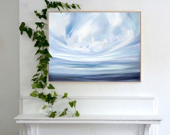 Expanse & Peace, Horizontal Fine Art Print Reproduction of a Landscape Painting by Emily Jeffords