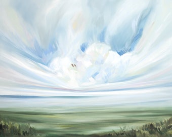 A Soft Renewal, Fine Art Print Reproduction of a Landscape Painting by Emily Jeffords