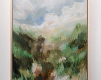 You Belong In Lush Places, Vertical Fine Art Print Reproduction of a Landscape Painting by Emily Jeffords