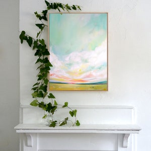 Find A Sunnier Place, Vertical Fine Art Print Reproduction of a Landscape Painting by Emily Jeffords