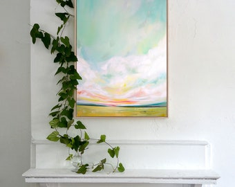 Find A Sunnier Place, Vertical Fine Art Print Reproduction of a Landscape Painting by Emily Jeffords