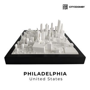 Philadelphie 3D Cityscape, Minimalist Wall Art, 3D City Architectural Model, Personalized Home&Office Decor, Unique 3D Print Travel Gift