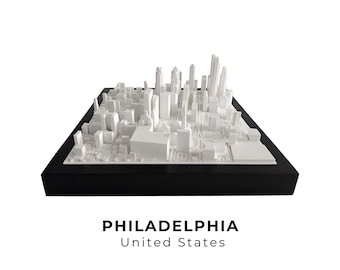 Philadelphia 3D Cityscape Model | Minimalist Bio PLA Wall Art