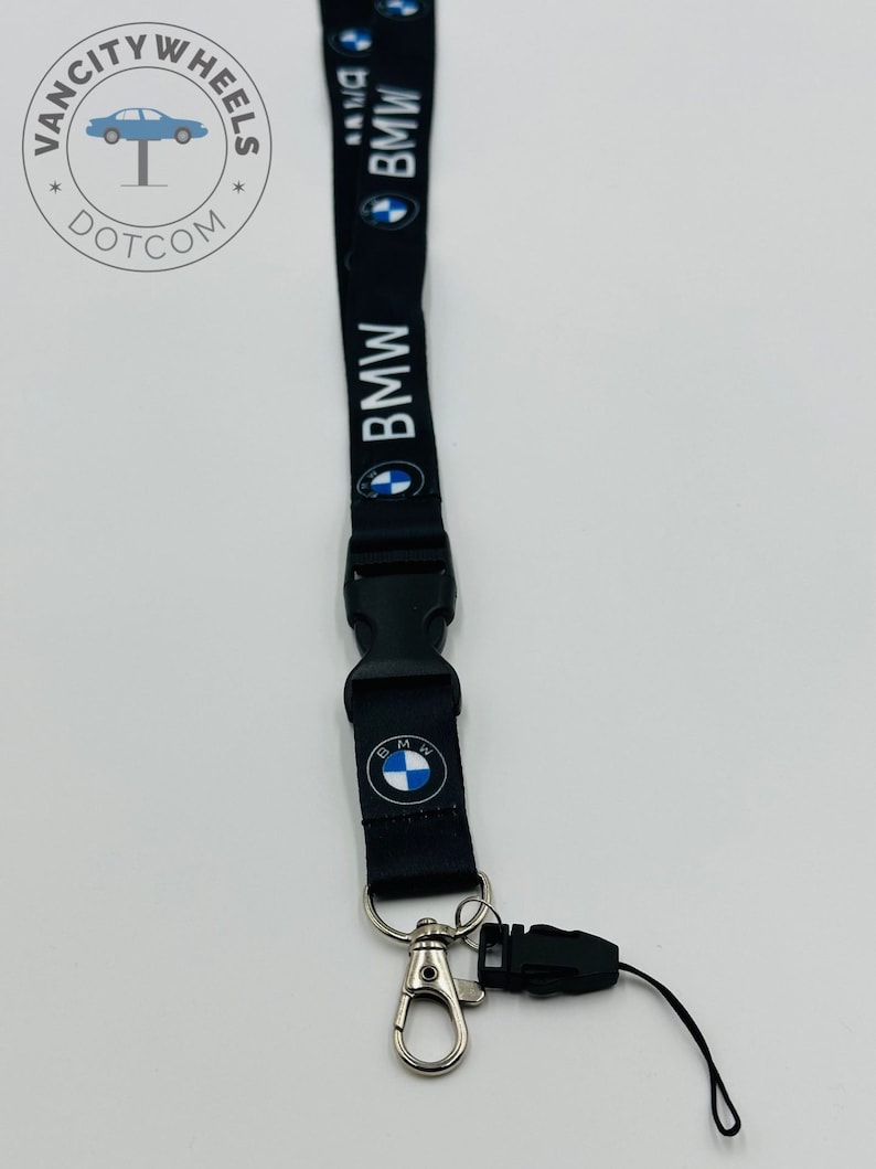 BMW Logo Emblem Nameplate, Black BMW Lanyard for Keys ID Card Badge ...
