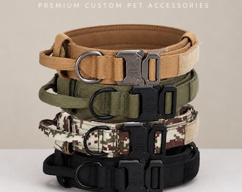 Heavy Duty Tactical Dog Collar, Military Dog Collar for Large Dogs, Durable Training Collar for German Shepherd