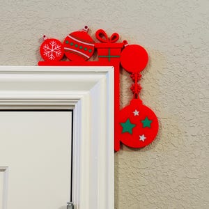 Christmas Door Corner 3D Printed Topper Ornaments Holiday Decorations