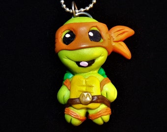 tmnt Hand sculpted ninja turtle necklace. pick 1.