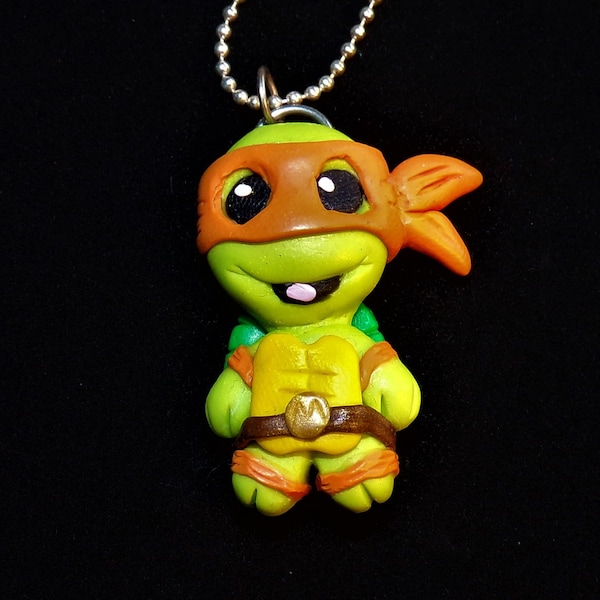 tmnt Hand sculpted ninja turtle necklace. pick 1.