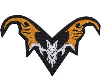 Tribal bat Embroidered Iron-On Patch