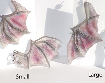 Translucent Metallic Bat wing earrings