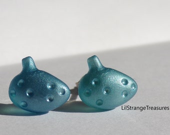 Ocarina stud earrings