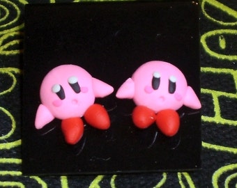 Small and cute Kirby stud post earrings