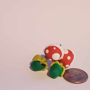 Piranha Plant Earrings As seen on G4 AOTS 2/14/12 Made in the USA In Stock image 3