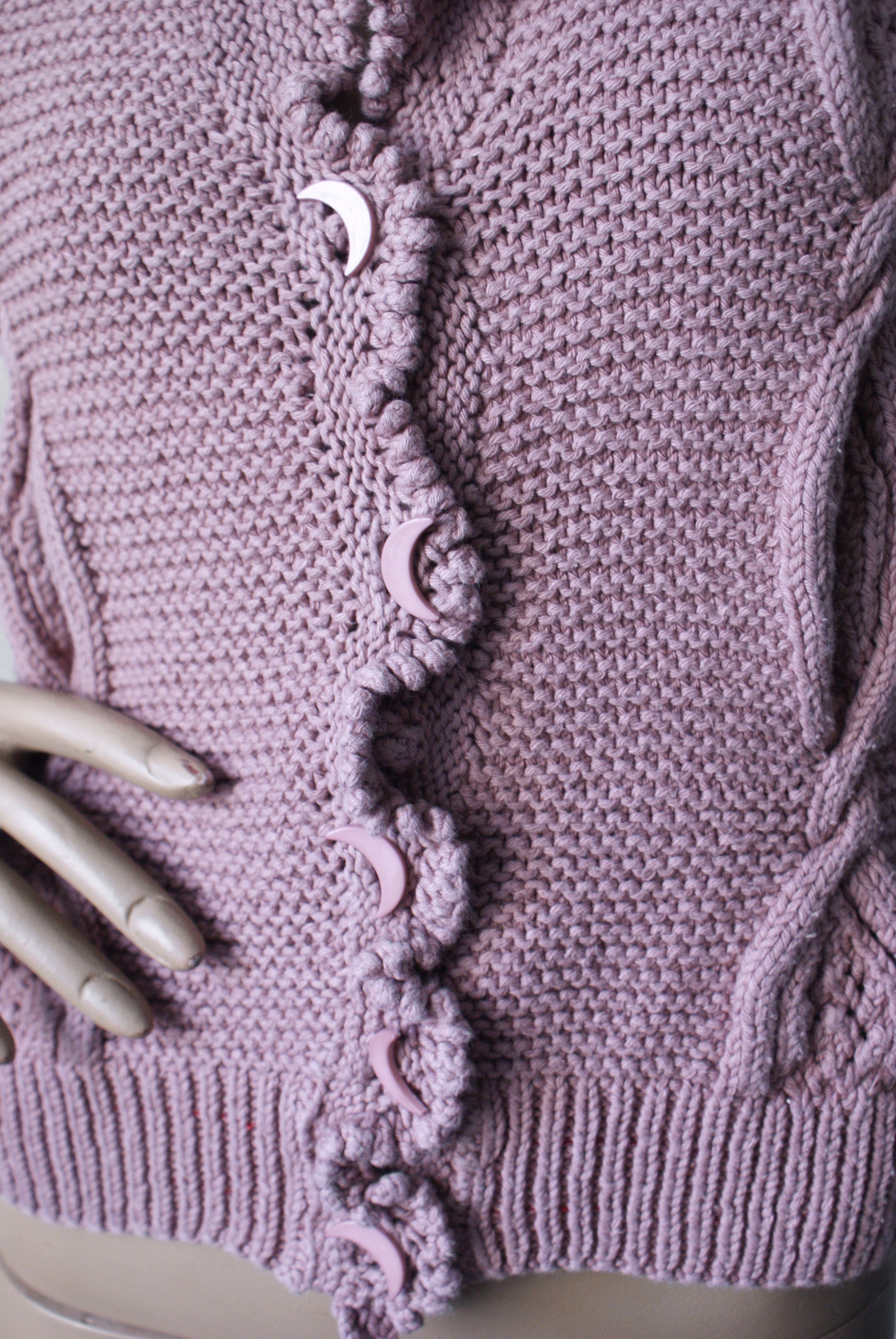 2024セール Quirky Hand-knitted 1970s/1980s Vintage Dusty Rose Pink トップス