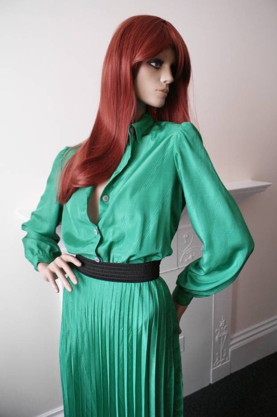 Diane von Furstenberg emerald green 1970s vintage 