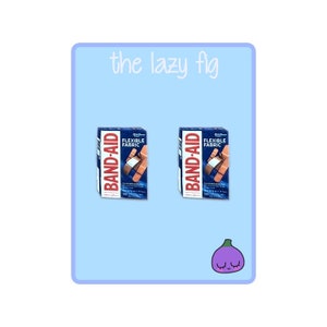 Bandaid Box - stud or dangle titanium earrings