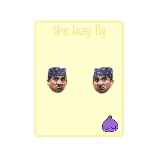 Prison Mike - The Office - your choice of stud or dangle titanium earrings